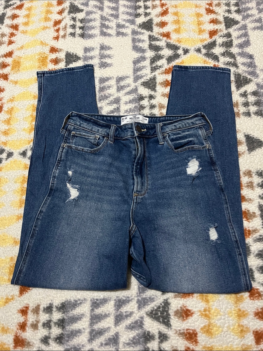Hollister Medium Wash Distressed Skinny Jeans